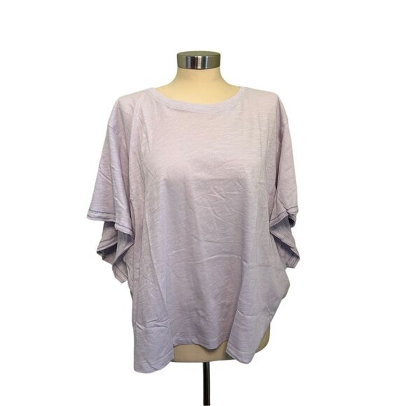 NEW Grey State Plus Size Athletic Loungewear T-Shirt Lavender Purple - Picture 1 of 5